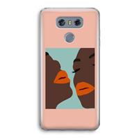 CaseCompany Orange lips: LG G6 Transparant Hoesje