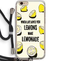 CaseCompany Lemonade: iPhone 6 PLUS / 6S PLUS Transparant Hoesje met koord