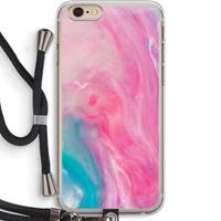 CaseCompany Roze explosie: iPhone 6 PLUS / 6S PLUS Transparant Hoesje met koord