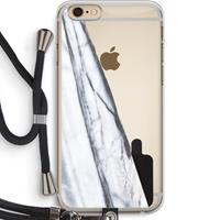 CaseCompany Gestreepte marmer: iPhone 6 PLUS / 6S PLUS Transparant Hoesje met koord