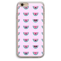 CaseCompany Smiley watermeloenprint: iPhone 6 Plus / 6S Plus Transparant Hoesje