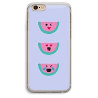 CaseCompany Smiley watermeloen: iPhone 6 Plus / 6S Plus Transparant Hoesje