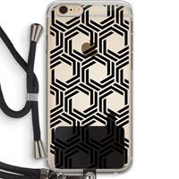 CaseCompany Geometrisch patroon: iPhone 6 PLUS / 6S PLUS Transparant Hoesje met koord
