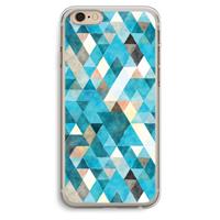 CaseCompany Gekleurde driehoekjes blauw: iPhone 6 Plus / 6S Plus Transparant Hoesje