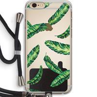 CaseCompany Lange bladeren: iPhone 6 PLUS / 6S PLUS Transparant Hoesje met koord