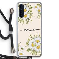 CaseCompany Daisies: Oppo A91 Transparant Hoesje met koord