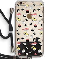CaseCompany Sushi time: iPhone 6 PLUS / 6S PLUS Transparant Hoesje met koord