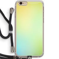 CaseCompany Minty mist pastel: iPhone 6 PLUS / 6S PLUS Transparant Hoesje met koord