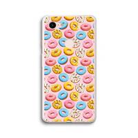 CaseCompany Pink donuts: Google Pixel 3 XL Transparant Hoesje