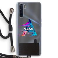 CaseCompany Abstract Spectrum: Oppo A91 Transparant Hoesje met koord