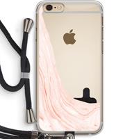 CaseCompany Peach bath: iPhone 6 PLUS / 6S PLUS Transparant Hoesje met koord