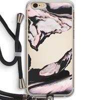 CaseCompany Roze stroom: iPhone 6 PLUS / 6S PLUS Transparant Hoesje met koord