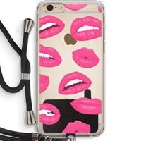 CaseCompany Bite my lip: iPhone 6 PLUS / 6S PLUS Transparant Hoesje met koord