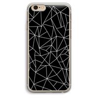 CaseCompany Geometrische lijnen wit: iPhone 6 Plus / 6S Plus Transparant Hoesje