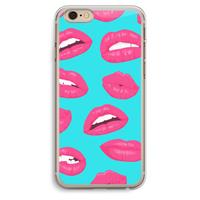 CaseCompany Bite my lip: iPhone 6 Plus / 6S Plus Transparant Hoesje