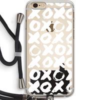 CaseCompany XOXO: iPhone 6 PLUS / 6S PLUS Transparant Hoesje met koord