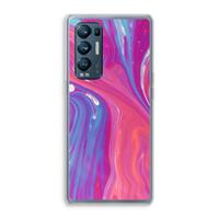 CaseCompany Paarse stroom: Oppo Find X3 Neo Transparant Hoesje