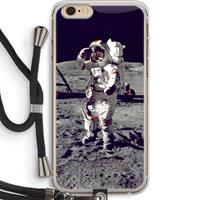 CaseCompany Spaceman: iPhone 6 PLUS / 6S PLUS Transparant Hoesje met koord