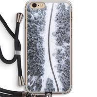 CaseCompany Snøfall: iPhone 6 PLUS / 6S PLUS Transparant Hoesje met koord