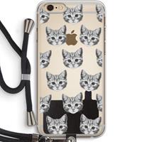 CaseCompany Kitten: iPhone 6 PLUS / 6S PLUS Transparant Hoesje met koord