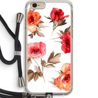 CaseCompany Roosjes: iPhone 6 PLUS / 6S PLUS Transparant Hoesje met koord