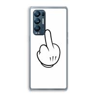 CaseCompany Middle finger white: Oppo Find X3 Neo Transparant Hoesje