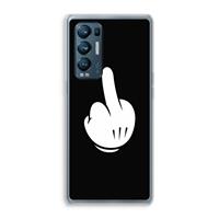 CaseCompany Middle finger black: Oppo Find X3 Neo Transparant Hoesje