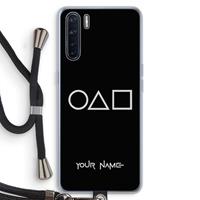 CaseCompany Squid Game: Oppo A91 Transparant Hoesje met koord