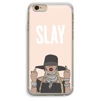 CaseCompany Slay All Day: iPhone 6 Plus / 6S Plus Transparant Hoesje