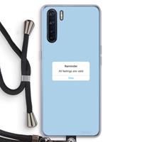 CaseCompany Reminder: Oppo A91 Transparant Hoesje met koord