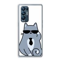 CaseCompany Cool cat: Oppo Find X3 Neo Transparant Hoesje