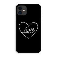 CaseCompany Best heart black: iPhone 11 Tough Case