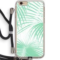 CaseCompany Palmbladeren: iPhone 6 PLUS / 6S PLUS Transparant Hoesje met koord