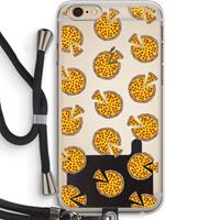 CaseCompany You Had Me At Pizza: iPhone 6 PLUS / 6S PLUS Transparant Hoesje met koord