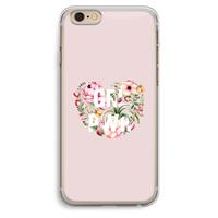 CaseCompany GRL PWR Flower: iPhone 6 Plus / 6S Plus Transparant Hoesje