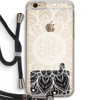 CaseCompany Roses Are Red: iPhone 6 PLUS / 6S PLUS Transparant Hoesje met koord