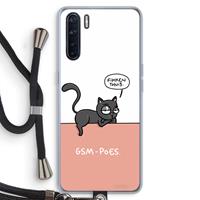 CaseCompany GSM poes: Oppo A91 Transparant Hoesje met koord