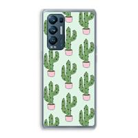 CaseCompany Cactus Lover: Oppo Find X3 Neo Transparant Hoesje