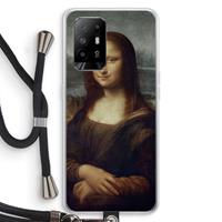 CaseCompany Mona Lisa: Oppo A95 5G Transparant Hoesje met koord