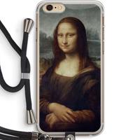 CaseCompany Mona Lisa: iPhone 6 PLUS / 6S PLUS Transparant Hoesje met koord