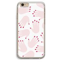 CaseCompany Hands pink: iPhone 6 Plus / 6S Plus Transparant Hoesje
