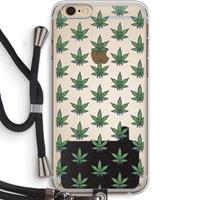 CaseCompany Weed: iPhone 6 PLUS / 6S PLUS Transparant Hoesje met koord