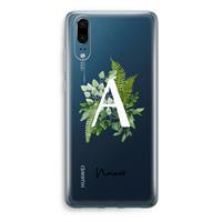 CaseCompany Green Brush: Huawei P20 Transparant Hoesje