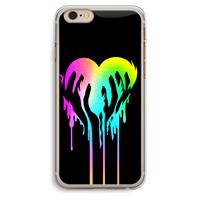 CaseCompany Hold My Heart: iPhone 6 Plus / 6S Plus Transparant Hoesje