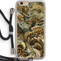 CaseCompany Haeckel Lacertilia: iPhone 6 PLUS / 6S PLUS Transparant Hoesje met koord