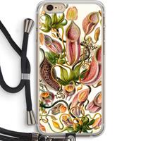 CaseCompany Haeckel Nepenthaceae: iPhone 6 PLUS / 6S PLUS Transparant Hoesje met koord