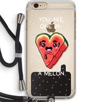 CaseCompany One In A Melon: iPhone 6 PLUS / 6S PLUS Transparant Hoesje met koord