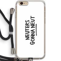 CaseCompany Neuters: iPhone 6 PLUS / 6S PLUS Transparant Hoesje met koord
