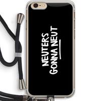 CaseCompany Neuters (zwart): iPhone 6 PLUS / 6S PLUS Transparant Hoesje met koord