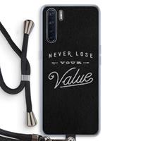 CaseCompany Never lose your value: Oppo A91 Transparant Hoesje met koord